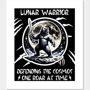 Viking Lunar Warrior Bear With a Sword Posters and Art